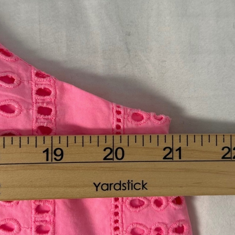 Vineyard Vines Hot Pink Eyelet Sleeveless Mini Dress - Picture 7 of 11